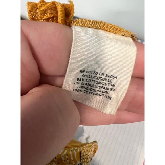 Floreat Sz 8‎ Gold Yellow Black Dotted Sleeveless Strapless Anthropologie Boho - Picture 5 of 6